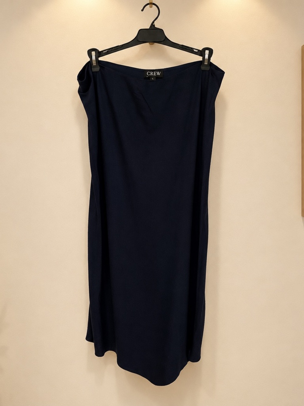J. Crew Navy Strapless Midi Slip Dress